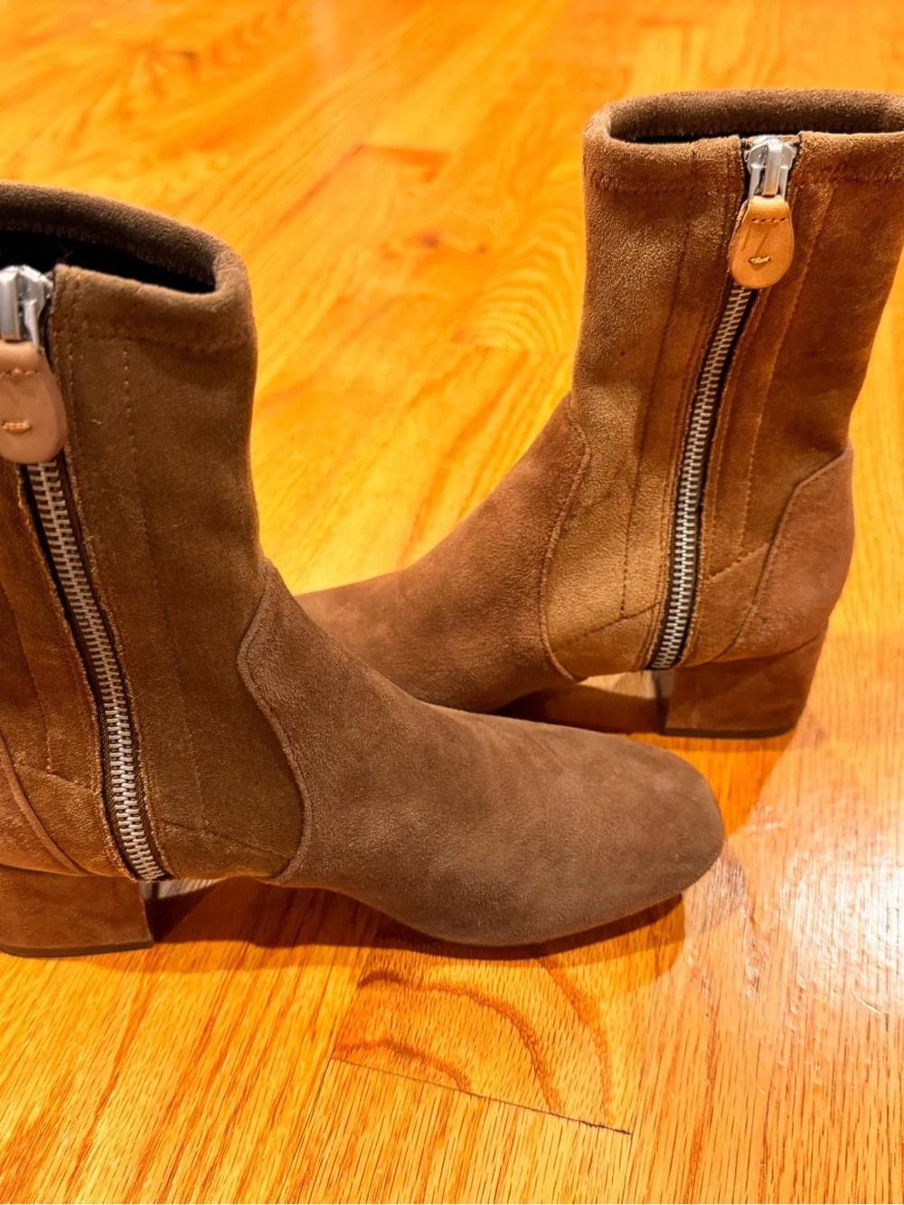 Women's Suede Ankle Boots - Brown